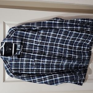 Kenneth Cole button down plaid short size‎ xxl